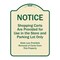 Signmission Designer Series-Notice-Shopping Carts Are Provided For Use In The Store And, TG-1824-9943 A-DES-TG-1824-9943 - alternate 1